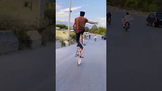 Cycle wheeling stunt pindi  its tiger  shorts wheeling [upl. by Eamaj]