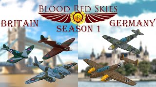 Britain vs Germany  Season 1 Ep 4  Blood Red Skies Battle Report [upl. by Cuhp]