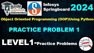 Practice Problem 1LEVEL 1Practice problems Infosys SpringboardOOP using Python Naan mudhalvan [upl. by Eckmann546]