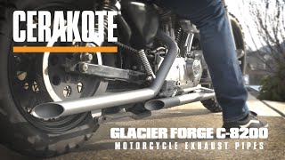 Cerakote  Harley Exhaust Pipes in Glacier Forge C8200 [upl. by Chere]