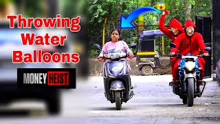 Throwing Water Balloons with twist  Throwing Water Balloons Prank Part 2  Prakash Peswani Prank [upl. by Lednic]