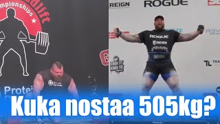 Kuka pystyy parantamaan maailmanennätystä  505kg [upl. by Ruel]