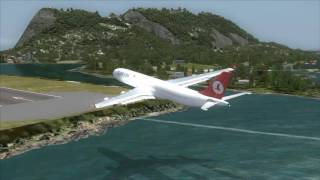 TURKISH A340300 Crash Landing Gibraltar Landing Gear Fail [upl. by Alver]