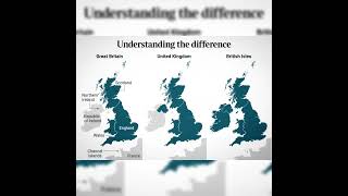 Understanding the difference between Great Britain UK and British Isles map uk youtubeshorts [upl. by Hgielak]