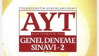 2024 TÖDER AYT2 MATEMATİK ÇÖZÜMLERİ YKS 4SÜNDEN [upl. by Anaitit]