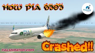 Pakistani Flight PIA 8303 Crash  Full Animation Video  Pilot Recording [upl. by Ahsimin]