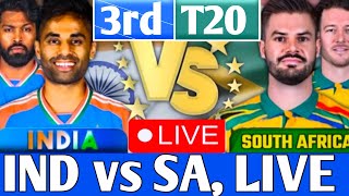 India vs South Africa 3rd T20 live  IND vs SA live stream  cricket today live [upl. by Leunamesoj]