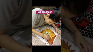 Lion headgear DIY old dress reused as Lion dress😃youtubeshorts ytshorts shorts diyprojects [upl. by Puto]