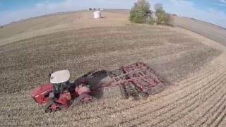 Versatile Delta Track 550 pulling a Case IH Disk Ripper in Illinois  Fall Tillage 2015 [upl. by Nibla]