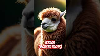 Alpaka Vicugna pacos animals faktaunik facts hewan fakta shortvideo shorts short [upl. by Noseyt]