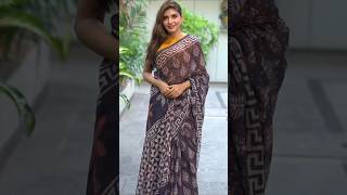 Pure Handwoven Kora Cotton Saree indiansareesilksaree onlineshoppinghandwoven blockprintedsarees [upl. by Pederson]