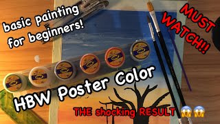 Basic Painting for Beginners using HBW Poster Colors  Poy Rosario [upl. by Drice]