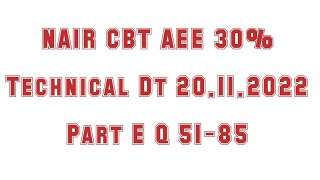 LDCE AEE Technical Analysis Exam Dt 20112022 Part E Q 5185 [upl. by Treble722]