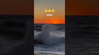 XWB1 Sunset Crashing Waves beach trending viralvideo short [upl. by Viccora]