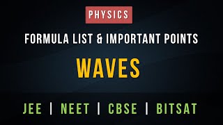 Waves – Formula List and Important Points for Revision  CBSE  JEE  NEET  COACHENGG APP [upl. by Ardnyk775]