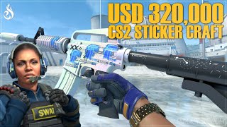 USD 320000 Sticker Craft 4 Katowice 2014 Titan Holos M4A1S Printstream 💸💸💸 CS2 Showcase [upl. by Hgiellek]