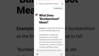 What Does quotBumbershootquot Mean [upl. by Rois]