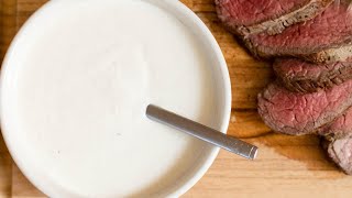 Horseradish Sour Cream Sauce Recipe  EatSimpleFoodcom [upl. by Annaiv]