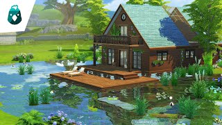 SUMMER LAKE HOUSE 🦆  Sims 4 Cottage Living Speed Build [upl. by Aehsila]