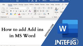 How to add Add ins in MS Word [upl. by Conal33]