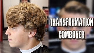 TRANSFORMATION COMBOVER TUTORIAL LOW BALD FADE [upl. by Berkly277]