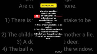 HOMOPHONES  ENGLISH GRAMMAR  basic homophones in english grammar  homophones with examples [upl. by Chil]