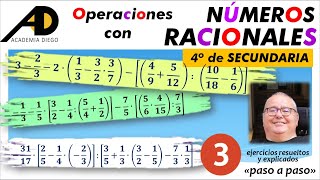 NUMEROS RACIONALES FRACCIONES Operaciones combinadas 4º ESO ACADEMIA DIEGO [upl. by Laynad]