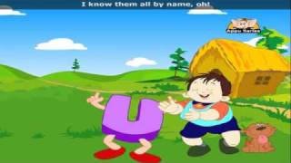 The Vowel Song with Lyrics  Nursery Rhyme [upl. by Derwon]