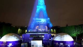 Eiffel Tower lit up with hydrogen power [upl. by Khosrow]