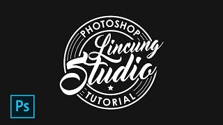 Cara Desain Logo Distro tema Retro dengan Photoshop  Photoshop Tutorial Indonesia [upl. by Theurich731]