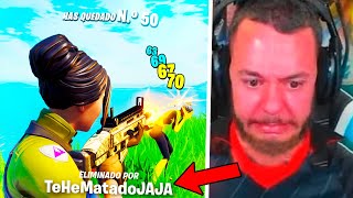 Le Mato Con AIMBOT Mientras Esta En Directo ME BANEAN fortnite [upl. by Nayrda]