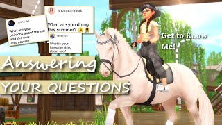 Get to Know Me Q amp A and Training  Star Stable 💭 [upl. by Lilak21]