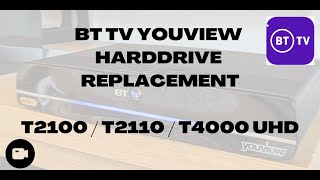 BT TV YouView BOX REPAIR  Hard Drive Replacement Set Top Smart Box T2100 T2110 T4000 UHD  FIX IT [upl. by Noguchi]