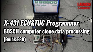 LAUNCH X431 ECUampTCU Programmer  BOSCH computer clone data processing Buick E83 [upl. by Orodisi]