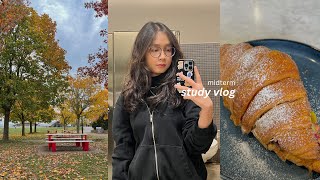 study vlog 📚  midterm season lots of study studying with friends [upl. by Fancy]