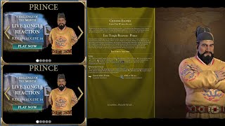 CIV 6 Live Yongle Reaction  Challenge of Jully  Yongle  China  Prince difficulty [upl. by Assi]