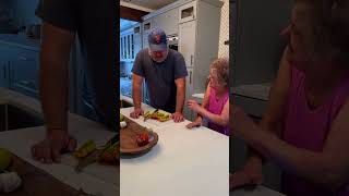 Granny had albert try the kiwano melon kiwanomelon badgranny grandma exoticfruit [upl. by Haldane962]