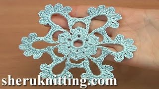 Crocheted Snowflakes Free Video Pattern [upl. by Anivahs265]