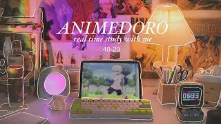 Lets Study Animedoro A RealTime Study With Me Chill Lofi 4020 mins [upl. by Teiv]