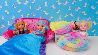 Elsa and Anna toddlers sleepover with their friends [upl. by Yeleek]