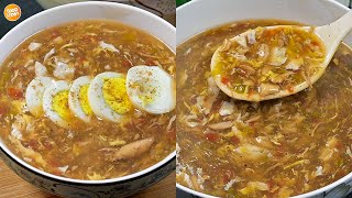 Chicken Hot and Sour Soup RecipeSimple and Easy Chicken Soup at Home [upl. by Blasien652]