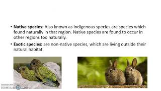 Endemic native indigenous and exotic species Lesson 12 Genetic resources and conservation [upl. by Leviram]