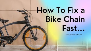 How to repair remove or Install a Bicycle chain fast with this tool CT5 by Park Tool [upl. by Ahslek]