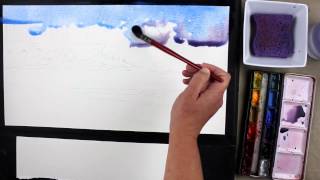 Preview  Watercolor Painting Sunset Bay with Vinita Pappas [upl. by Herbst]