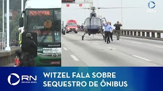 Witzel fala sobre sequestro de ônibus na ponte RioNiterói [upl. by Noll]