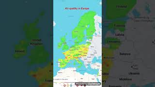 Air quality in Europe geography map europe [upl. by Virginie]