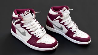 HOW TO LACE NIKE AIR JORDAN 1 HIGH LOOSELY THE BEST WAY [upl. by Notlit243]