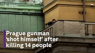 Prague gunman shot himself after killing 14 people at university say police [upl. by Akinirt448]