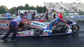 IDBL Top Fuel Match 4  Larry Spiderman McBride wins over David Vantine [upl. by Enaej]