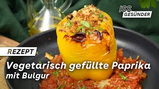 Rezept für vegetarisch gefüllte Paprika mit Bulgur  AOK [upl. by Anegue954]